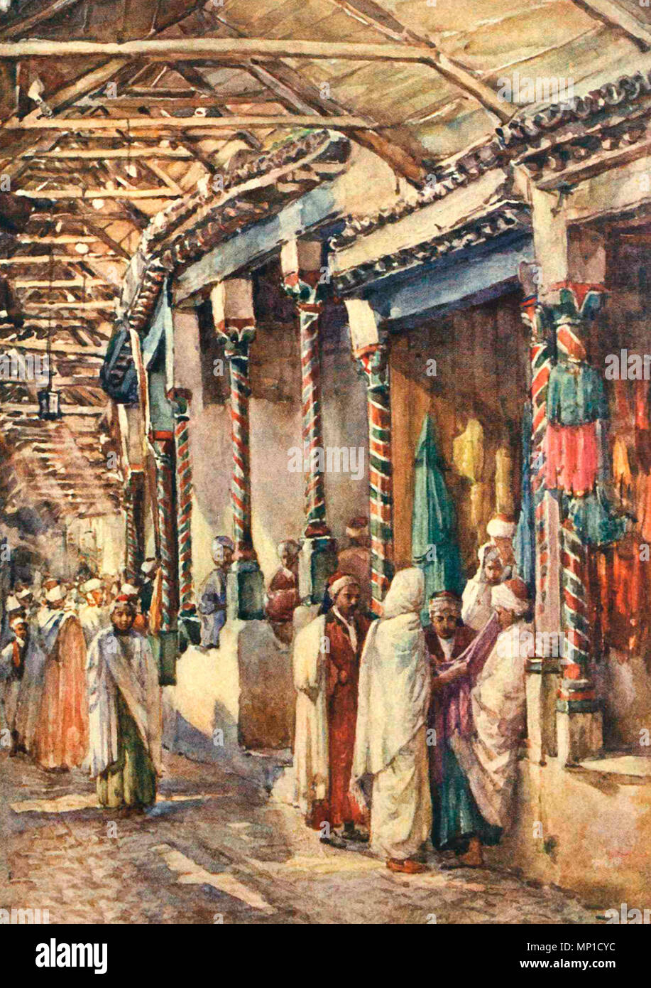 Souk el Trouk, Tunisi, Tunisia, circa 1906 Foto Stock
