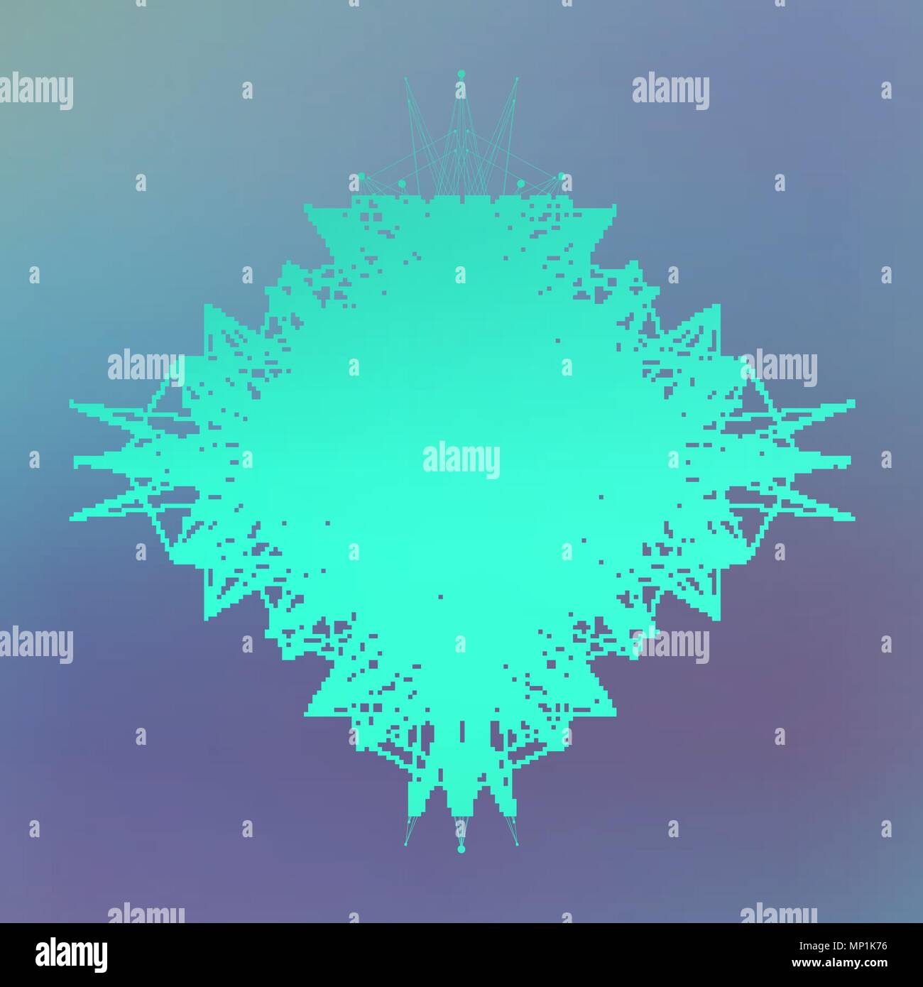 Grande per la visualizzazione di dati. Intelligenza artificiale e macchina il concetto di apprendimento. Grafica di sfondo astratto di comunicazione. In prospettiva la visualizzazione sullo sfondo. Illustrazione Vettoriale. Illustrazione Vettoriale