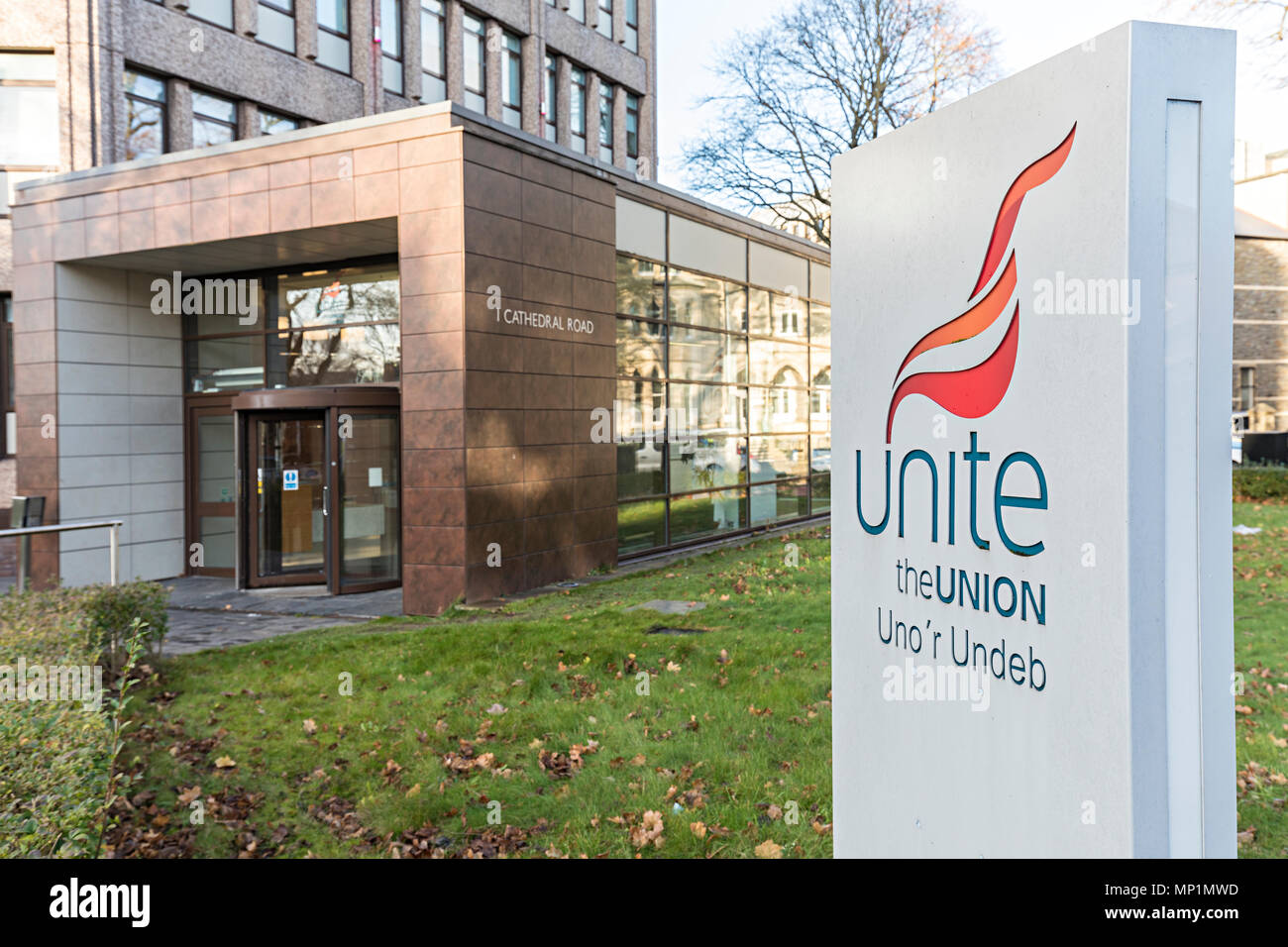 Unite union building, Cardiff Wales, Regno Unito Foto Stock