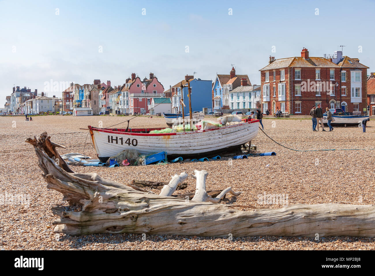 Vista lungo il lungomare aldeburgh SUFFOLK REGNO UNITO Foto Stock