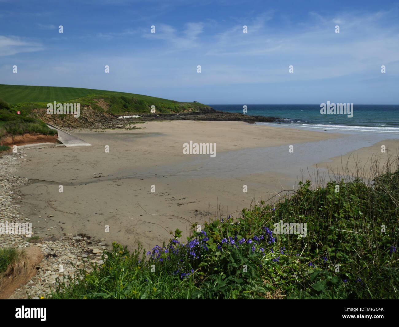 Porthcurnick beach, Portscatho, Cornwall. Foto Stock