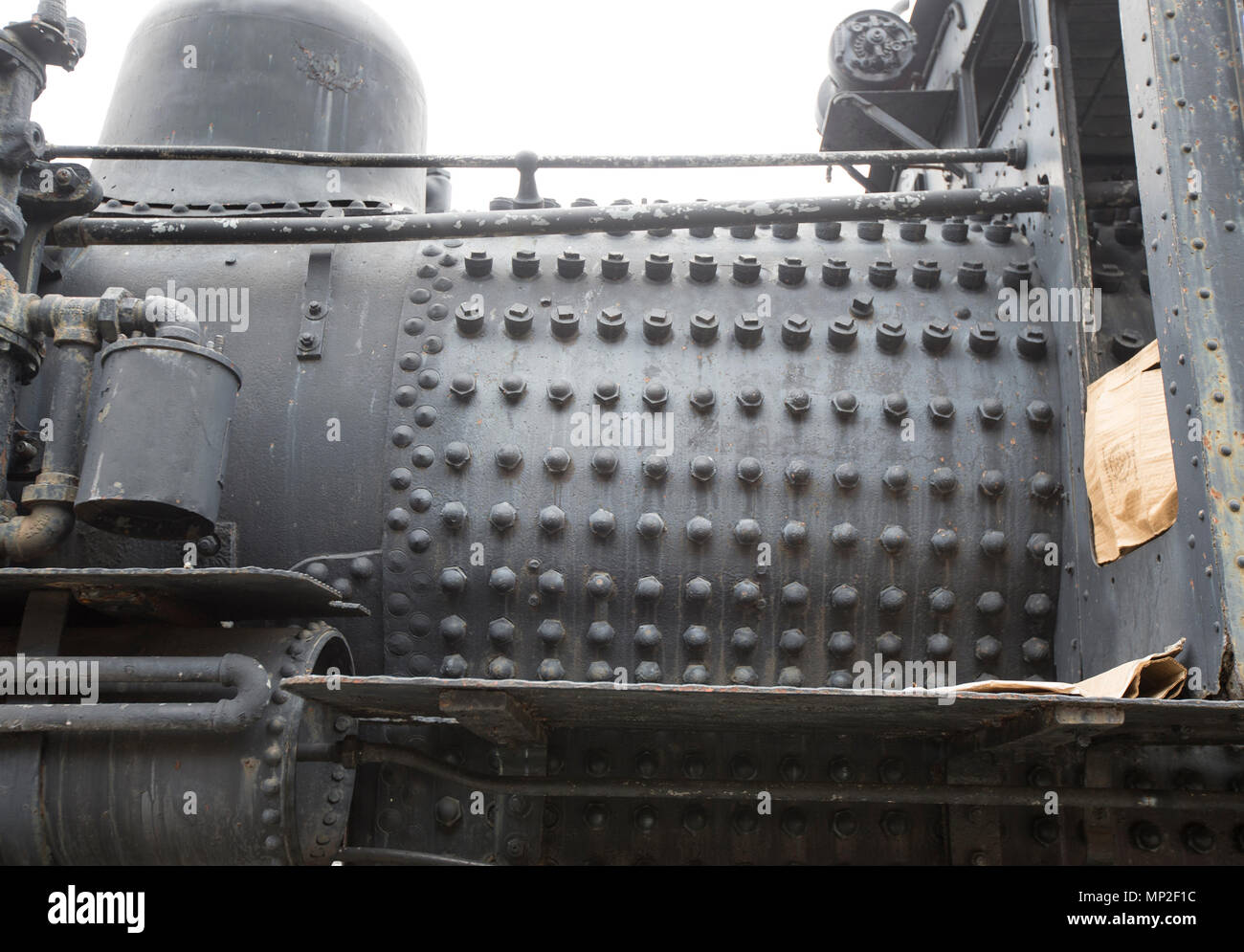 Locomotiva di Paterson Museum. Costruito nel 1906 dalla locomotiva Cooke e la macchina funziona in Paterson, NJ Foto Stock