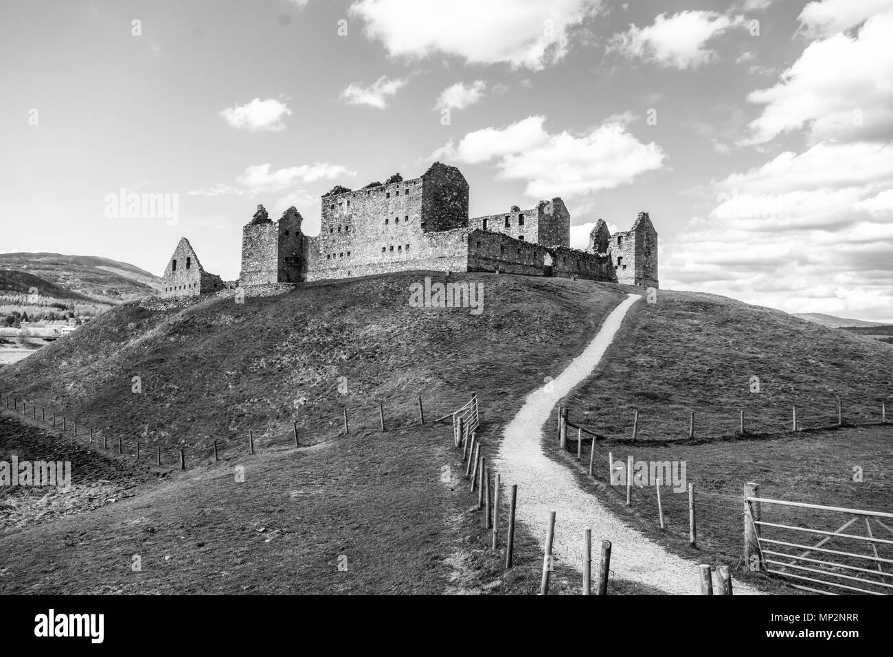 Ruthven Caserme nelle Highlands della Scozia. Una Caserma inglese acquisite durante la finale di ribellione giacobita. Foto Stock