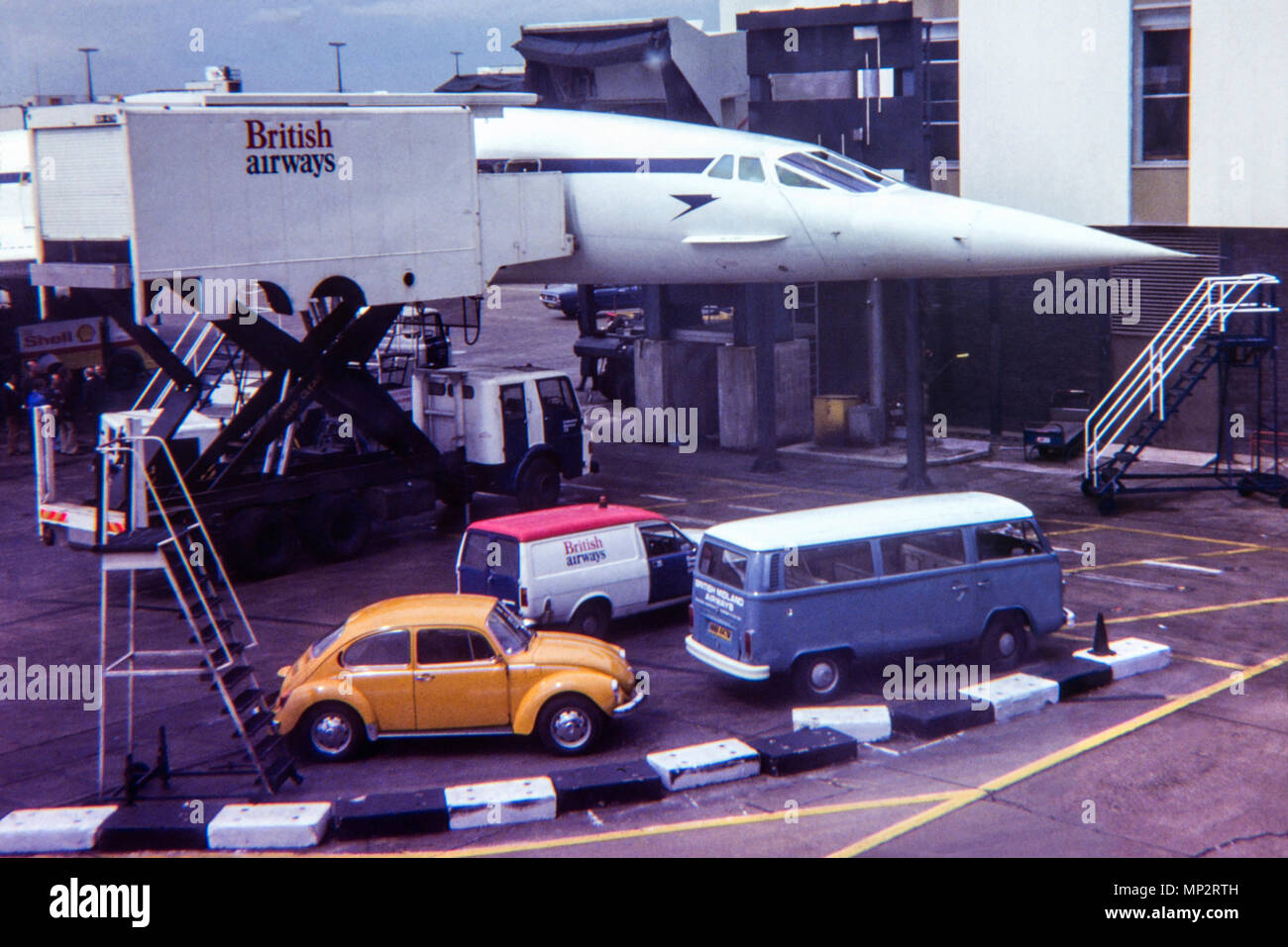 Concorde a Heathrow Luglio 1977 Foto Stock