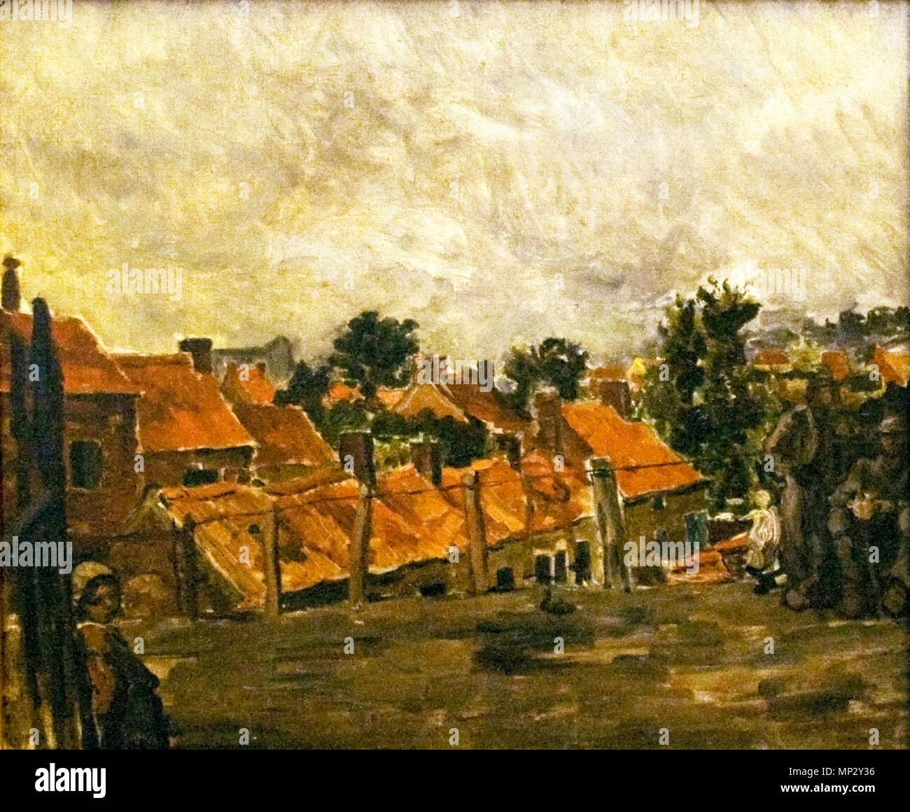 Inglese: i tetti del Coron, le case dei lavoratori delle miniere Magyar: un bányásztelep háztetői Français : Les allasua du coron Nederlands: De daken van de mijnwerkerswijk . 1180 i tetti del Coron Foto Stock