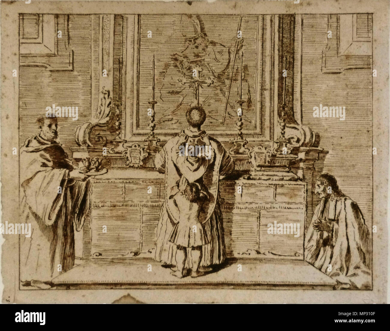 985 Pier Leone Ghezzi - Prêtre Foto Stock