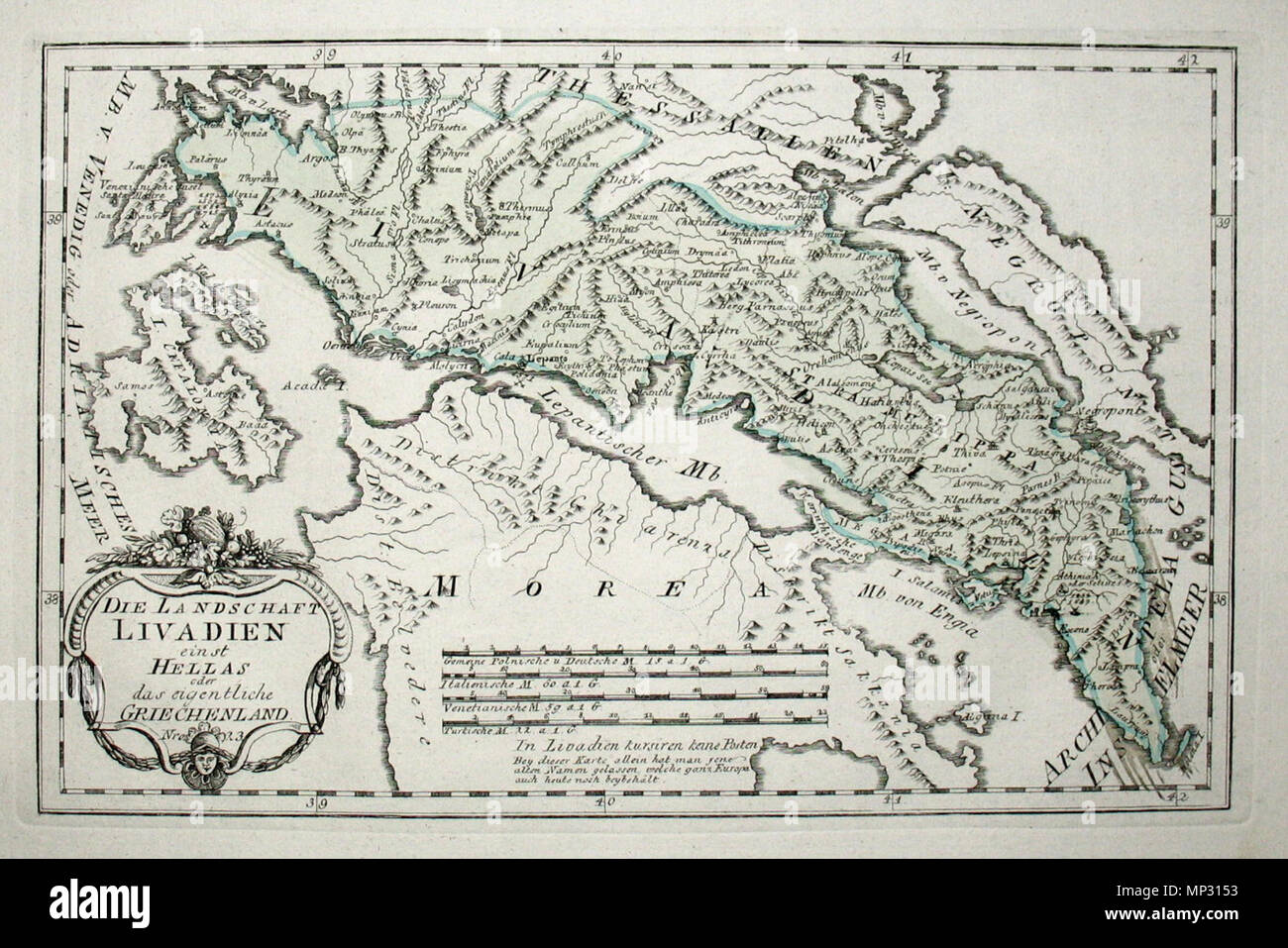 . Deutsch: Die Landschaft Livadien einst Hellas oder das eigentliche Griechenland. Nro. 23. Kolorierter Kupferstich . 1791. Franz Johann Joseph von Reilly (1766-1820) nomi alternativi Reilly, Franz Johann Joseph von Descrizione editore austriaco e scrittore Data di nascita e morte 18 Agosto 1766 6 luglio 1820 Luogo di nascita e morte a Vienna il periodo di lavoro 1790 - 1800 Sede di lavoro autorità di Vienna : controllo Q113944 VIAF: 102371035 ISNI: 0000 0001 1839 240X LCCN: N88624007 GND: 118748017 SUDOC: 158784243 WorldCat 851 Mappa di Beozia nel 1791 da Reilly 023 Foto Stock
