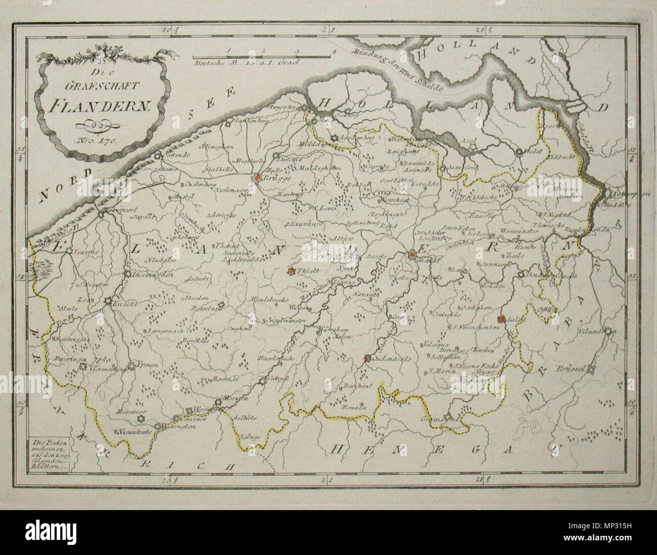 . Deutsch: Die Grafschaft Flandern. Nro. 170. Kolorierter Kupferstich . 1792. Franz Johann Joseph von Reilly (1766-1820) nomi alternativi Reilly, Franz Johann Joseph von Descrizione editore austriaco e scrittore Data di nascita e morte 18 Agosto 1766 6 luglio 1820 Luogo di nascita e morte a Vienna il periodo di lavoro 1790 - 1800 Sede di lavoro autorità di Vienna : controllo Q113944 VIAF: 102371035 ISNI: 0000 0001 1839 240X LCCN: N88624007 GND: 118748017 SUDOC: 158784243 WorldCat 1046 Reilly 170 Foto Stock