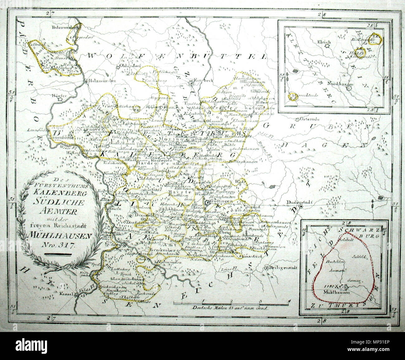 . Deutsch: Des Fürstenthums Kalenberg Südliche Aemter mit der freyen Reichsstadt Mühlhausen. Nro. 317. Kolorierter Kupferstich . 1795. Franz Johann Joseph von Reilly (1766-1820) nomi alternativi Reilly, Franz Johann Joseph von Descrizione editore austriaco e scrittore Data di nascita e morte 18 Agosto 1766 6 luglio 1820 Luogo di nascita e morte a Vienna il periodo di lavoro 1790 - 1800 Sede di lavoro autorità di Vienna : controllo Q113944 VIAF: 102371035 ISNI: 0000 0001 1839 240X LCCN: N88624007 GND: 118748017 SUDOC: 158784243 WorldCat 1047 Reilly 317 Foto Stock