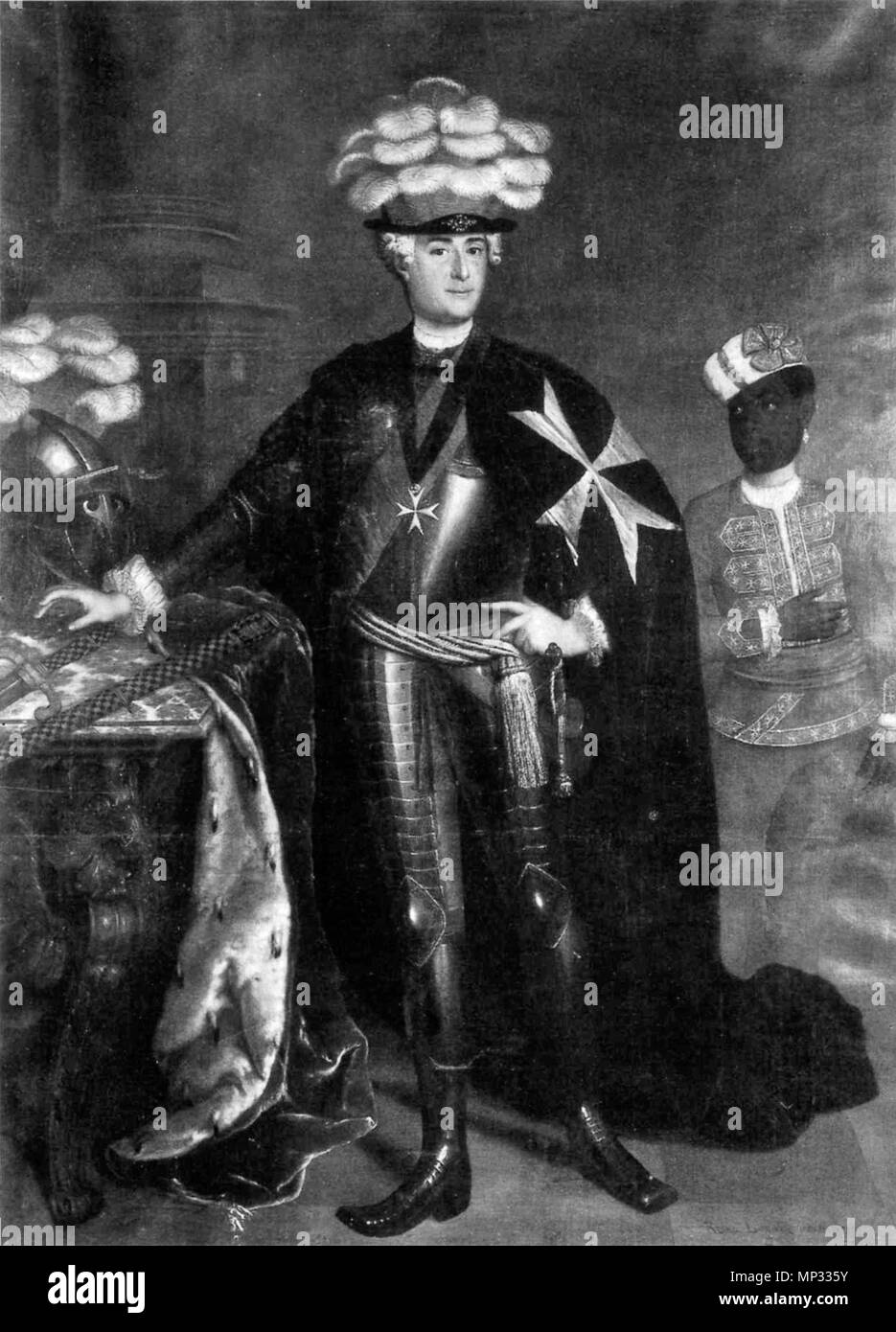 . Deutsch: Bildnis des Markgrafen Karl von Brandenburg-Schwedt . 1737. 759 Karl von Brandenburg-Schwedt 1737 Foto Stock