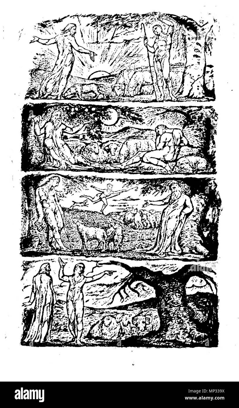 . Inglese: Il Pastorals di Virgilio, materiali correlati, oggetto 6 bb504 essick-reliefetching 6-9 300BW . 1 marzo 2010, 08:59:30. William Blake (1757-1827) nomi alternativi W. Blake; Uil'iam Bleik Descrizione British pittore, poeta, scrittore, teologo, collezionista e incisore, Data di nascita e morte 28 novembre 1757 12 agosto 1827 Luogo di nascita e morte Broadwick Street Charing Cross sede di lavoro London Authority control : Q41513 VIAF: 54144439 ISNI: 0000 0001 2096 135X ULAN: 500012489 LCCN: N78095331 NLA: 35019221 WorldCat questa è una fedele riproduzione fotografica di un due-dim Foto Stock