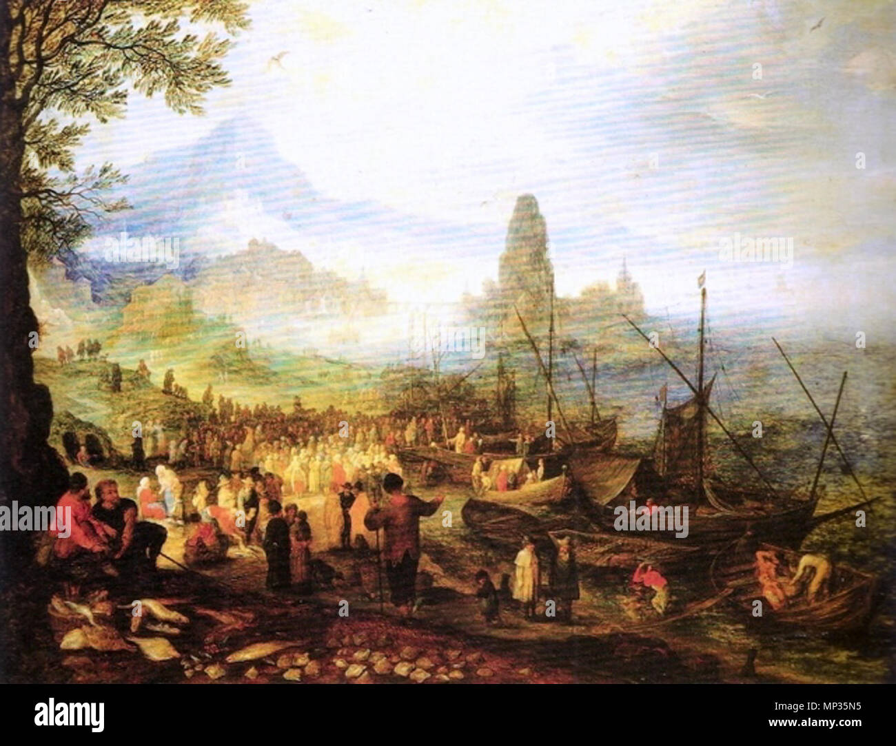 La pesca miracolosa 1597. 696 Jan Brueghel, o Velho - Pesca milagrosa, 1597 3-1 Foto Stock