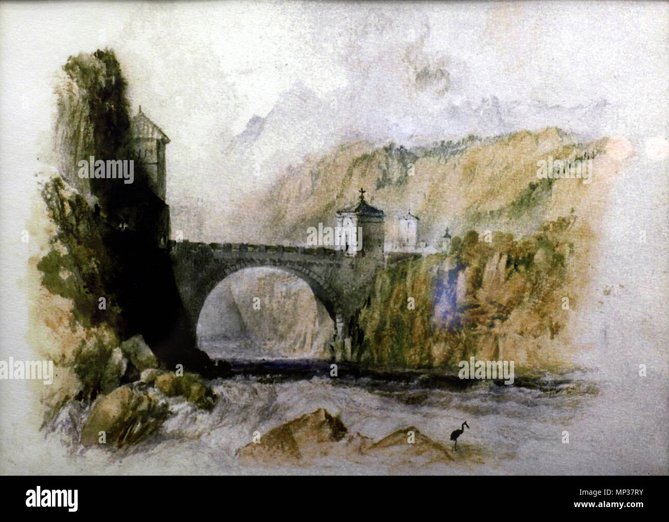 Ponte di Saint-Maurice circa 1820. 1208 Turner Saint-Maurice IMG 5306 Foto Stock