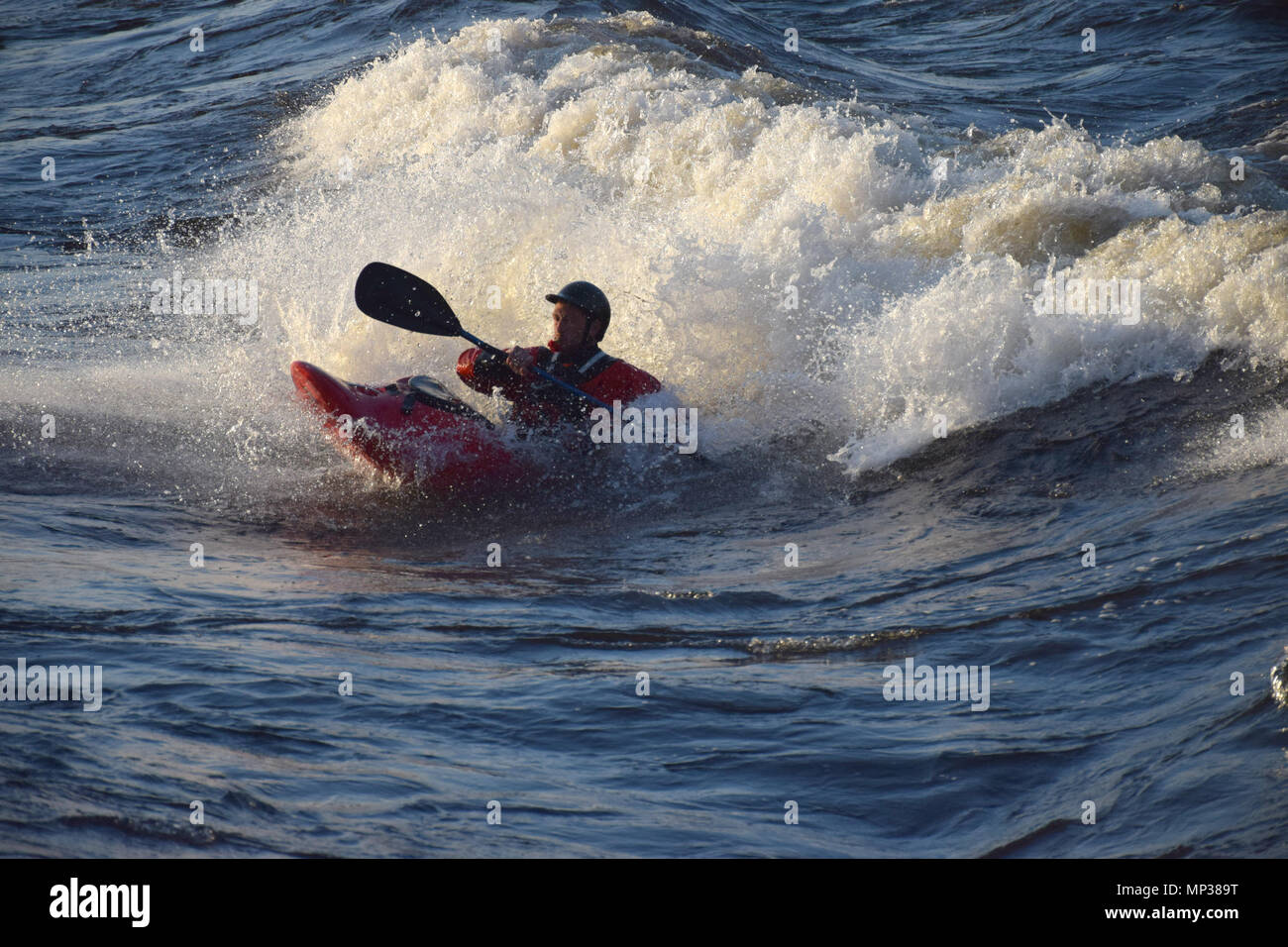 Il kayak sul fiume Ottawa, Ontario, Canada Foto Stock