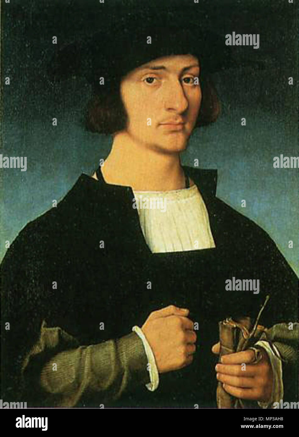 Ritratto di un giovane uomo di circa 1520. 1224 Vancleve-lyon Foto Stock