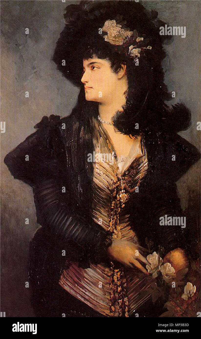 . Ritratto di Signora Hans Makart (1840-1884) nomi alternativi Johann Ferdinand Apollonio Makart Descrizione pittore austriaco, disegnatore progettista e arredatore accademico pittura storia Data di nascita e morte 28 Maggio 1840 3 ottobre 1884 Luogo di nascita e morte Salisburgo Vienna posizione Lavoro Vienna (1858), Salzburg (1859), Monaco di Baviera (1859-1865), Vienna (1869-1884) Autorità di controllo : Q511444 VIAF: 32791716 ISNI: 0000 0000 7365 1286 ULAN: 500026894 LCCN: N84193240 WGA: MAKART, Hans WorldCat 846 Hans Makart Ritratto di signora Foto Stock