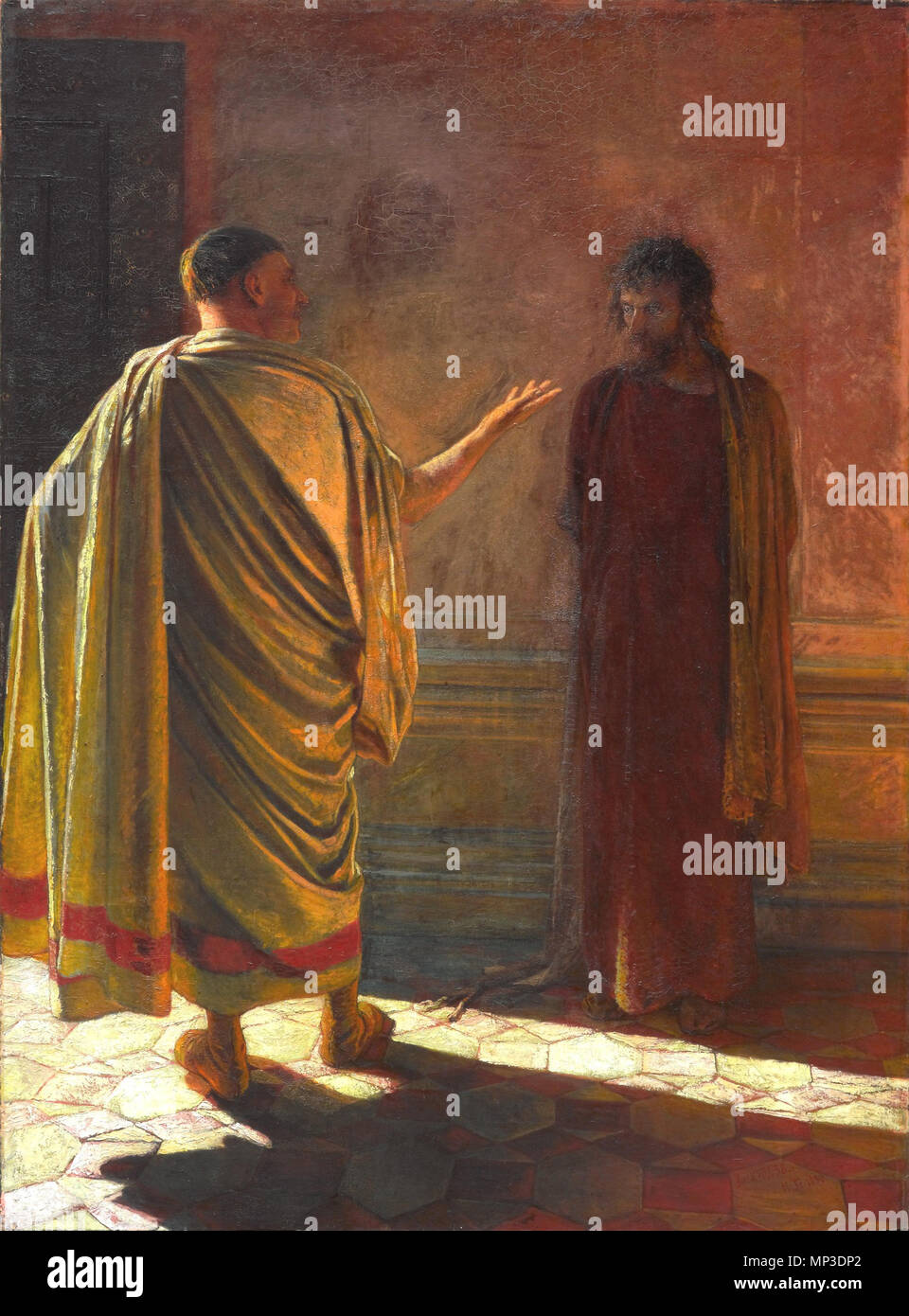 "Qual è la verità?" di Cristo e Pilato . Русский: 'Что есть истина?". Христос и Пилат inglese: Che cosa è la verità? Cristo davanti a Pilato Deutsch: Was ist Wahrheit? Christus vor Pilatus Français : "Qu'est-ce que la vérité?' Le Cristo et Pilato. . 1890. 1257 Che cosa è la verità Foto Stock