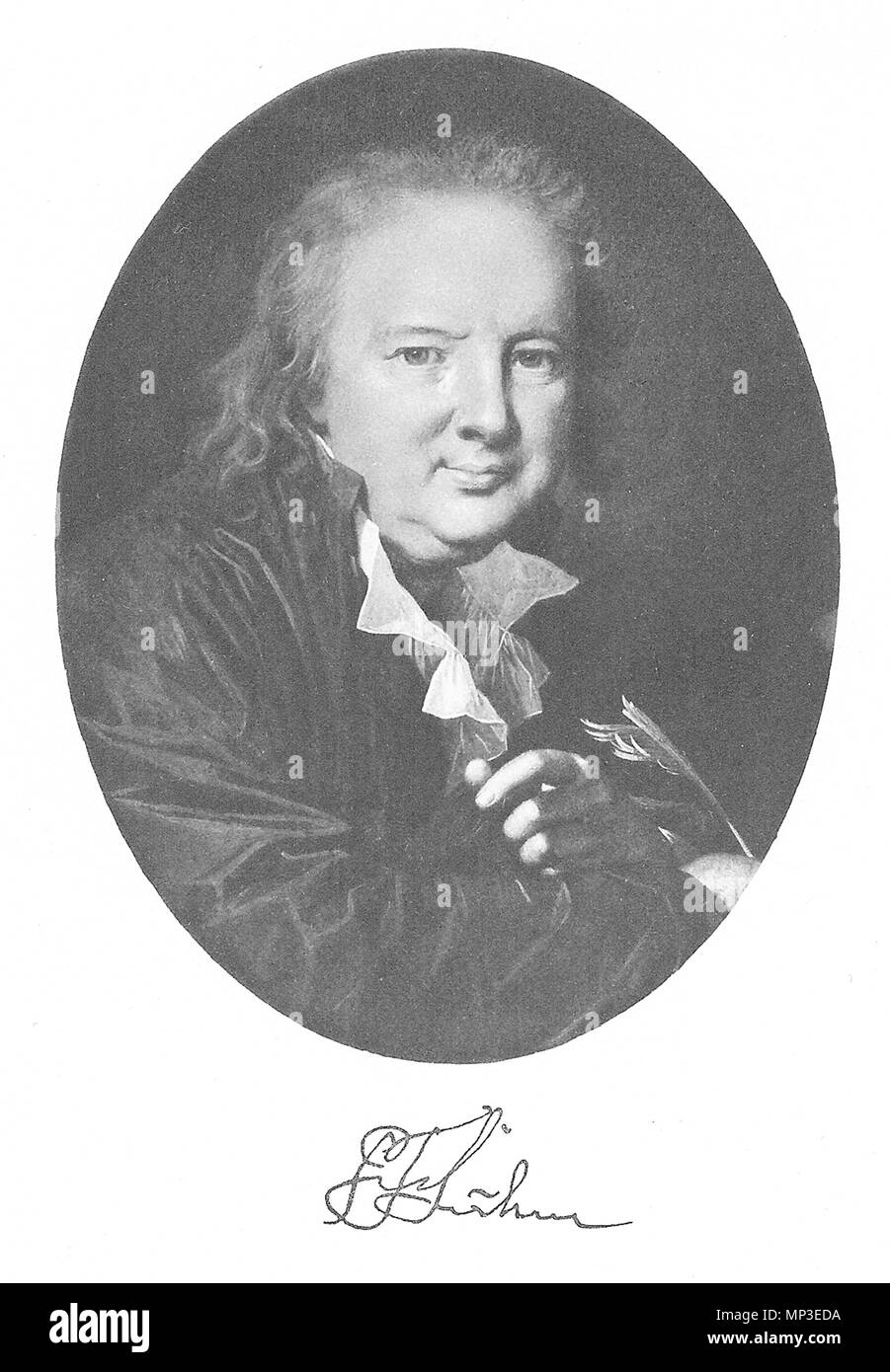 . Inglese: Peter Frederik Suhm dipinta da Jens Juel. . 1790s. 980 Suhm PF2 Foto Stock