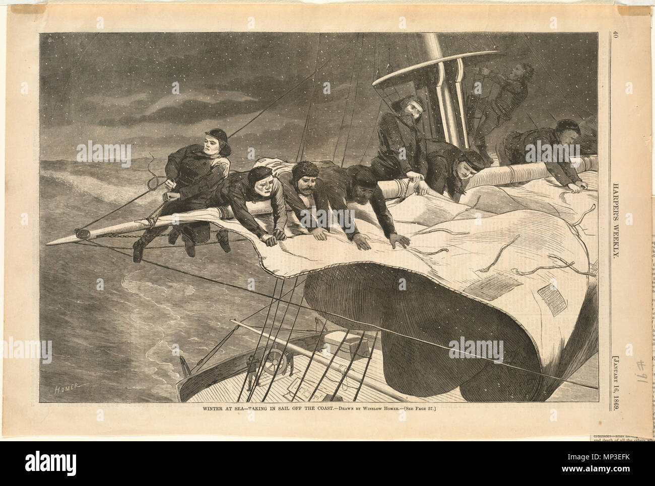 . Inglese: nome file: 10 09 000091 Titolo: inverno al mare -- prendendo in navigare al largo creatore/collaboratore: Omero, Winslow, 1836-1910 (artista) Data di pubblicazione: 1869-01-16 Descrizione fisica: 1 stampa : incisione su legno Genere: incisioni su legno; illustrazioni periodiche note: Pubblicato in: Harper's Weekly, Volume XIII, 16 gennaio 1869, p. 40.; disegnato da Winslow Homer.; Firmato in basso a sinistra: Omero. Collezione: Winslow Homer posizione raccolta: Boston Public Library, reparto di stampa diritti: No restrizioni note Flickr dati su 2011-08-11: Fotocamera: Sinar AG Sinarback 54 FW, Sinar m Tags: Winslow Homer U Foto Stock . Inglese: nome file: 10 09 000091 Titolo: inverno al mare -- prendendo in navigare al largo creatore/collaboratore: Omero, Winslow, 1836-1910 (artista) Data di pubblicazione: 1869-01-16 Descrizione fisica: 1 stampa : incisione su legno Genere: incisioni su legno; illustrazioni periodiche note: Pubblicato in: Harper's Weekly, Volume XIII, 16 gennaio 1869, p. 40.; disegnato da Winslow Homer.; Firmato in basso a sinistra: Omero. Collezione: Winslow Homer posizione raccolta: Boston Public Library, reparto di stampa diritti: No restrizioni note Flickr dati su 2011-08-11: Fotocamera: Sinar AG Sinarback 54 FW, Sinar m Tags: Winslow Homer U Foto Stock