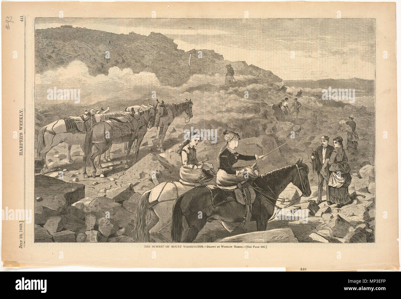 . Inglese: nome file: 10 09 000093 Titolo: Il vertice di Mount Washington creatore/collaboratore: Omero, Winslow, 1836-1910 (artista) Data di pubblicazione: 1869-07-10 Descrizione fisica: 1 stampa : incisione su legno Genere: incisioni su legno; illustrazioni periodiche note: Pubblicato in: Harper's Weekly, Volume XIII, 10 luglio 1869, p. 441.; disegnato da Winslow Homer.; Firmato in basso a destra: W H. Collezione: Winslow Homer posizione raccolta: Boston Public Library, reparto di stampa diritti: No restrizioni note Flickr dati su 2011-08-11: Fotocamera: Sinar AG Sinarback 54 FW, Sinar m Tags: Winslow Homer utente: Boston Public Foto Stock . Inglese: nome file: 10 09 000093 Titolo: Il vertice di Mount Washington creatore/collaboratore: Omero, Winslow, 1836-1910 (artista) Data di pubblicazione: 1869-07-10 Descrizione fisica: 1 stampa : incisione su legno Genere: incisioni su legno; illustrazioni periodiche note: Pubblicato in: Harper's Weekly, Volume XIII, 10 luglio 1869, p. 441.; disegnato da Winslow Homer.; Firmato in basso a destra: W H. Collezione: Winslow Homer posizione raccolta: Boston Public Library, reparto di stampa diritti: No restrizioni note Flickr dati su 2011-08-11: Fotocamera: Sinar AG Sinarback 54 FW, Sinar m Tags: Winslow Homer utente: Boston Public Foto Stock