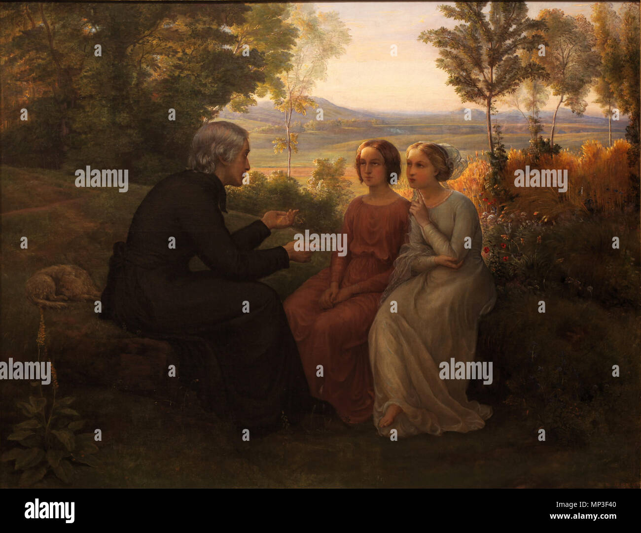 Poesia dell'anima - il grano di erbaccia 1854. 798 Le poeme de zoppo-09-Louis Janmot-MBA Lyon-IMG 0492 Foto Stock