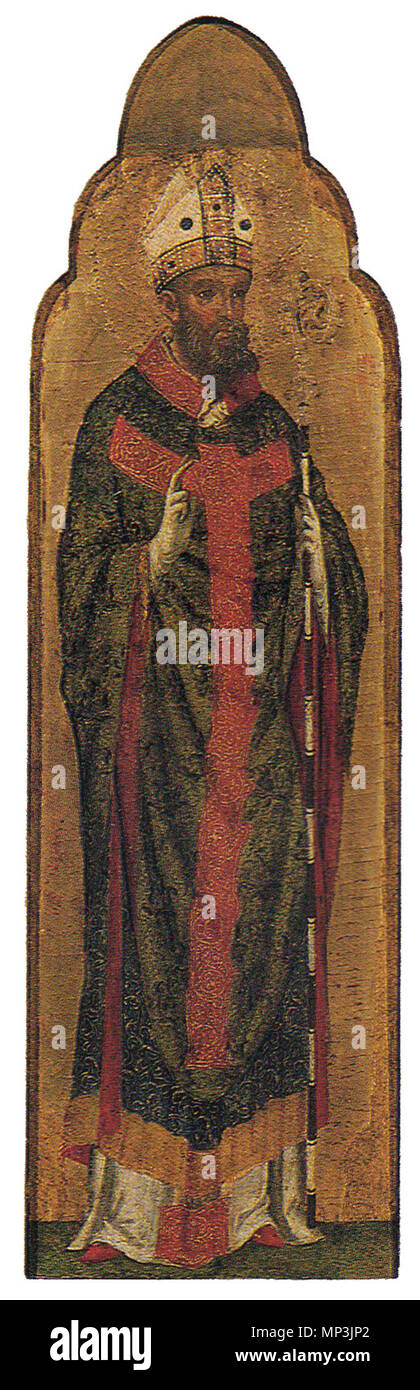 . Italiano: Paolo Veneziano, Polittico dei santi Cosma e Damiano]]. La figura di Sant'Agostino. Opera esposta nella Pinacoteca Tosio Martinengo a Brescia. . Il 16 ottobre 2011. Paolo Veneziano (1300-1365) nomi alternativi Paolo da Venezia; da Venezia Paolo; Paolo da Venezia; Maestro Paolo; maestro Paolo Veneziano Descrizione pittore italiano Data di nascita e morte 1300 1365 Periodo di lavoro Deutsch: 2. Drittel 14. Jh. Inglese: il secondo terzo del XIV secolo sede di lavoro Venezia competente controllo : Q741062 VIAF: 95880464 ULAN: 500032292 LCCN: nr92042214 MusicBrainz: 3c087a18-8e29-4FAB-95a6-184fd Foto Stock