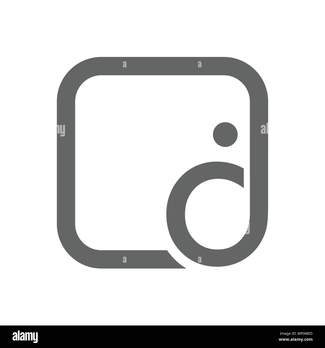 Square Elefante Lettera personalizzata D Simbolo Vector Graphic Logo Design Illustrazione Vettoriale