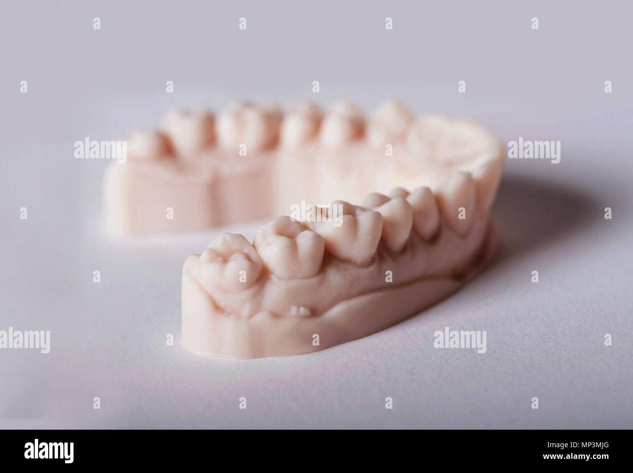 Dentale ortodontico e 3D modello di denti Foto Stock