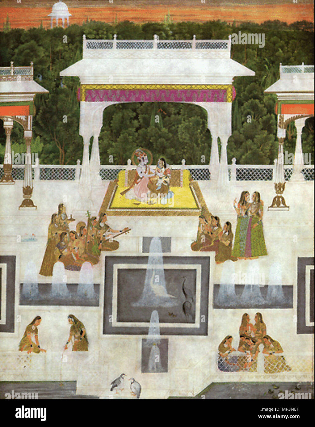 . Inglese: sulla terrazza Kishanghar, c. 1780 . 1780. Kishanghar 942 sulla terrazza Foto Stock