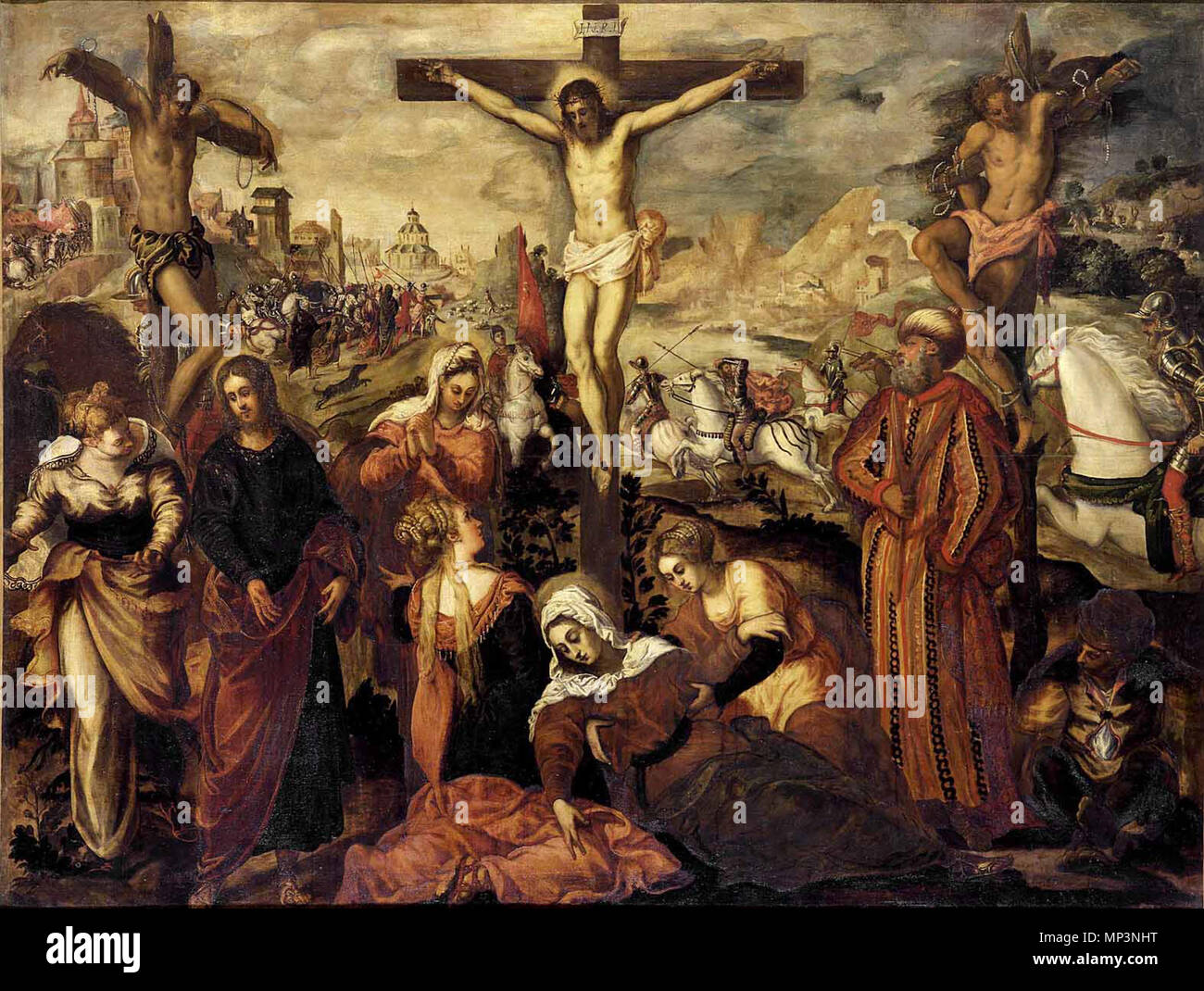 . Crocifissione Tintoretto (1519-1594) nomi alternativi Il Tintoretto, il Furioso, Jacopo Robusti, nascita Nome: Jacopo Comin Descrizione pittore italiano Data di nascita e morte 29 Aprile 1519 31 Maggio 1594 Luogo di nascita e morte Venezia Venezia lavoro periodo dal 1539 fino al 1594 sede di lavoro Venezia competente controllo : Q9319 VIAF: 95161574 ISNI: 0000 0001 2144 1428 ULAN: 500011407 LCCN: N50011866 NLA: 35550876 WorldCat 1194 Tintorettocroceffisione Foto Stock