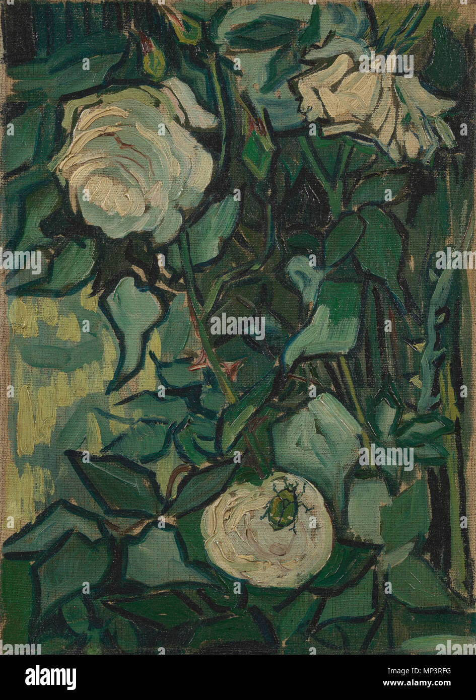 Inglese: Rose Nederlands: Rozen . Inglese: dipinto di Vincent van Gogh, 1889 Nederlands: Schilderij van Vincent van Gogh, 1889 . 1889. 1075 Rozen - S0187V1962 - Il Museo di Van Gogh Foto Stock