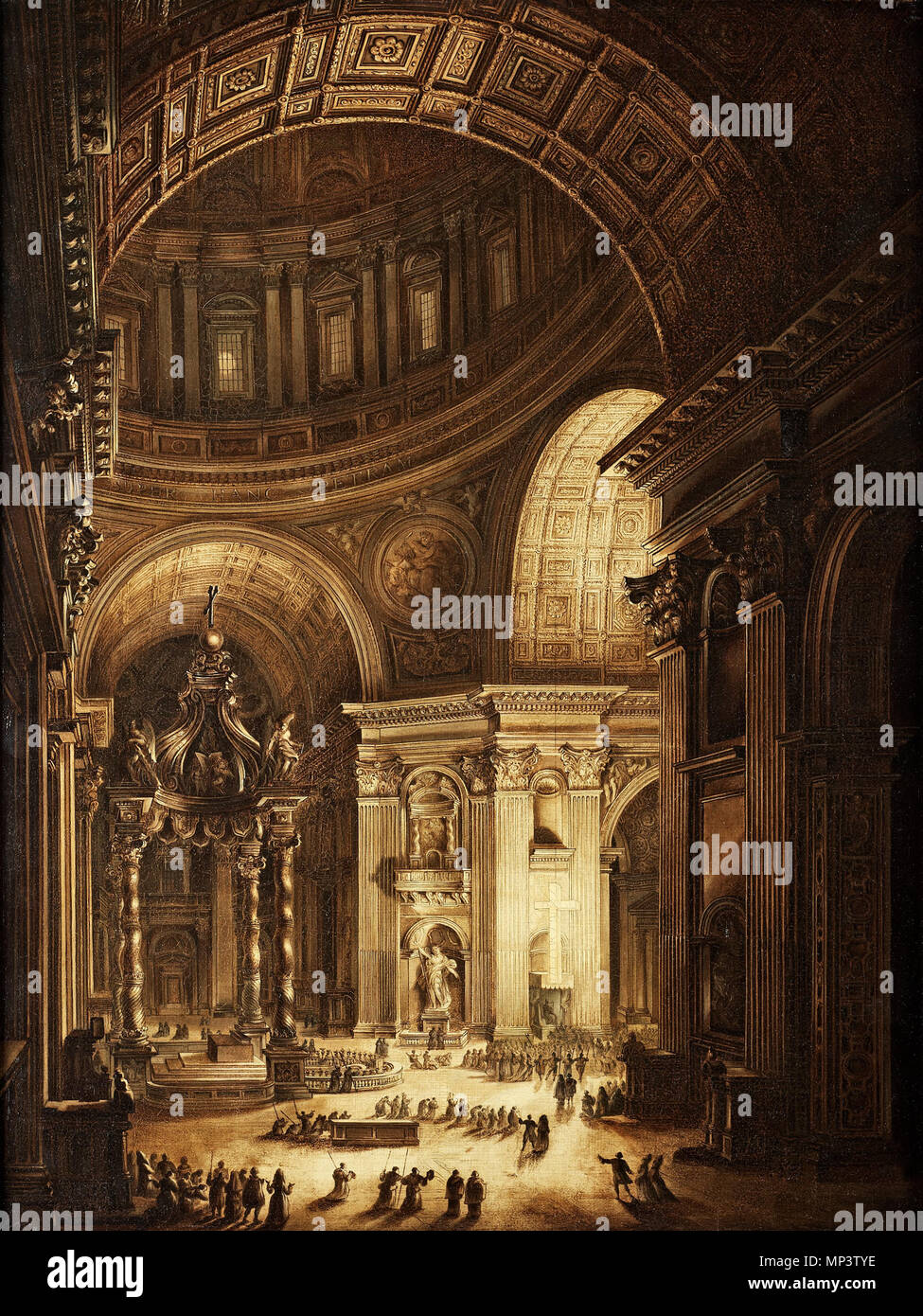 823 Louis Jean Desprez - Illuminazione de la Croix de Saint Pierre à Roma Foto Stock