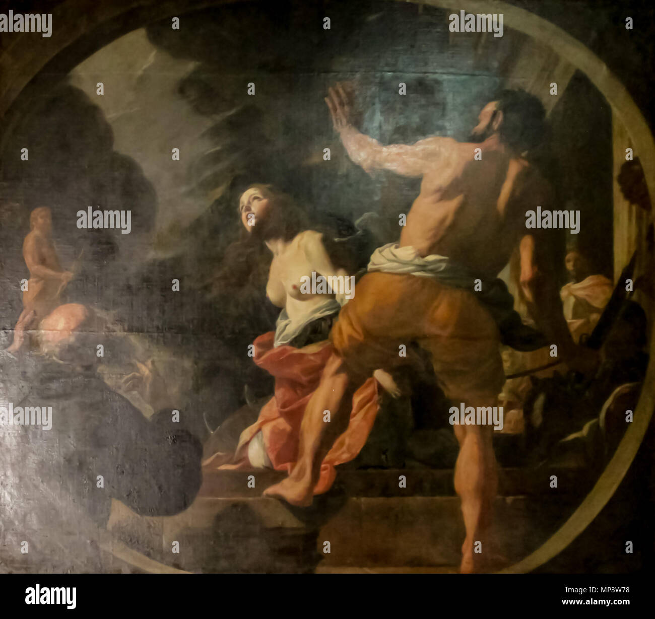 Il Martirio di Santa Caterina di Alessandria . 876 Mattia Preti - il martirio di Santa Caterina di Alessandria Foto Stock