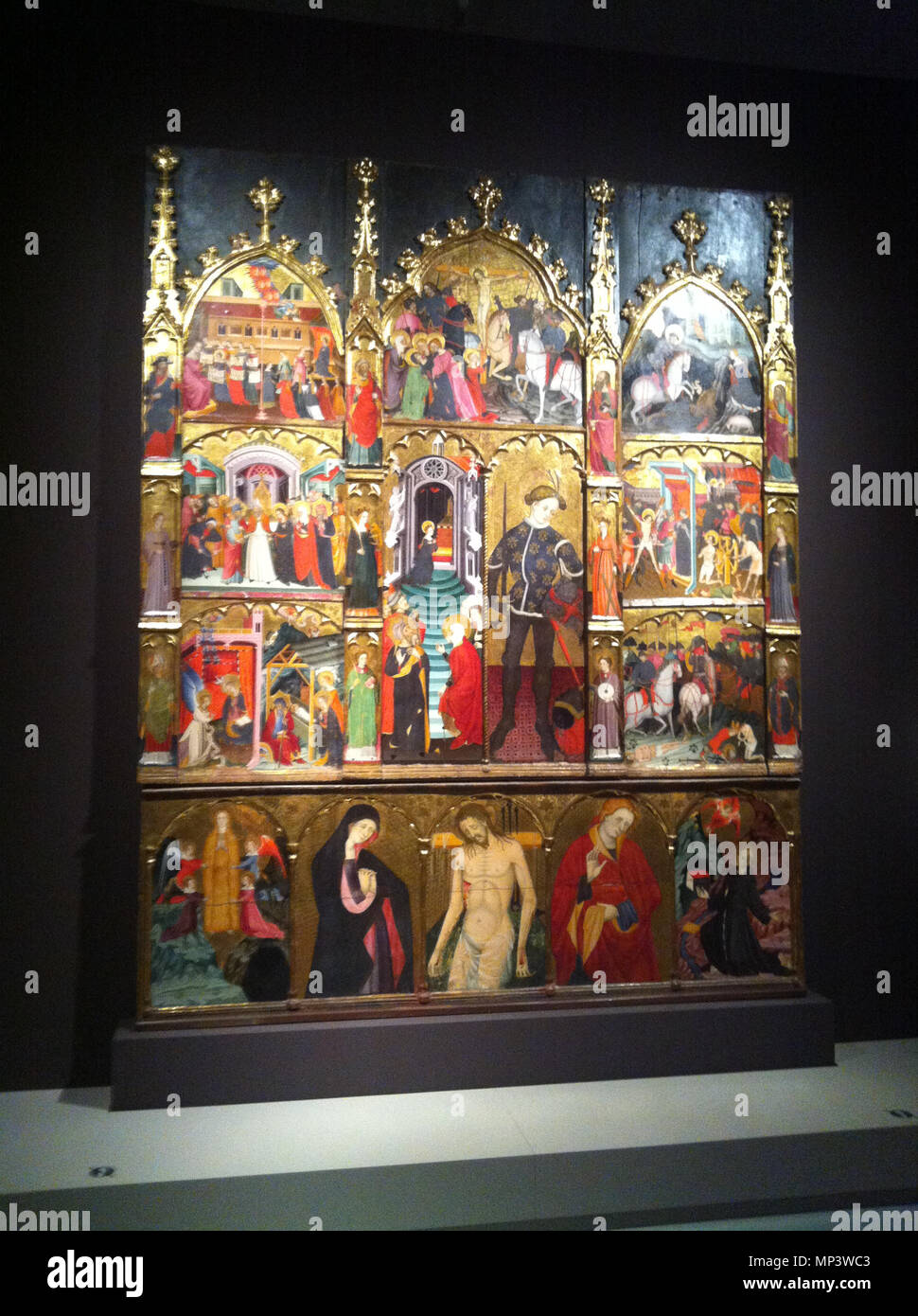 815 Lluís Borrassà-La Mare de Déu i Sant Jordi Foto Stock