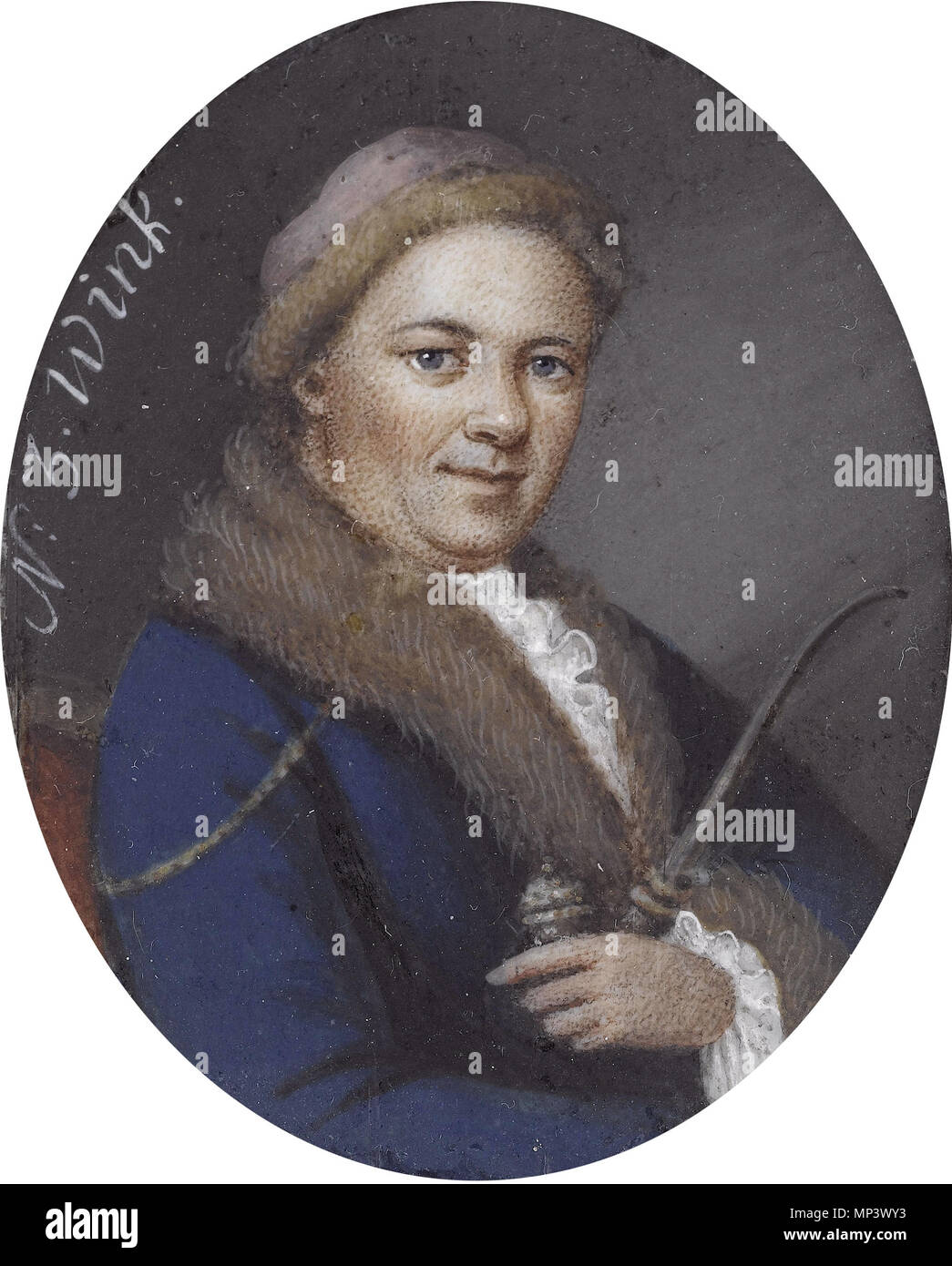 Johann Christian Thomas Winck (Tedesco, 1738-1797) *ovale 45mm ad alta *inscritto c.l.: N: 3. Wink. . Inglese: Johann Christian Thomas Wink (Tedesco, 1738-1797) . fine xviii secolo. 724 Johann Christian Thomas Wink (Tedesco, 1738-1797), dalla scuola tedesca del tardo XVIII secolo Foto Stock