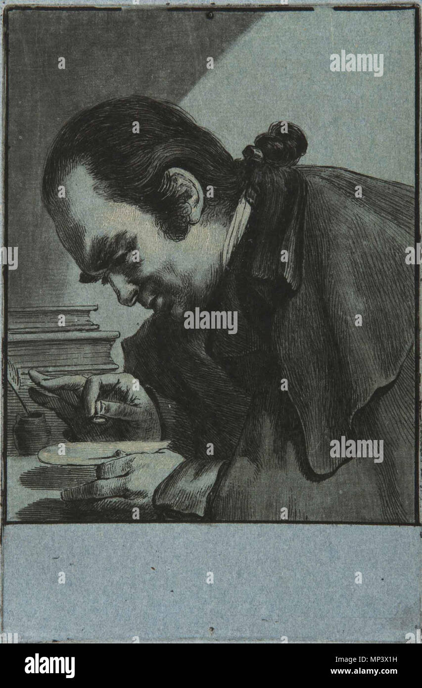 1243 Vivant Denon - L'abbé Zani - papier bleu Foto Stock