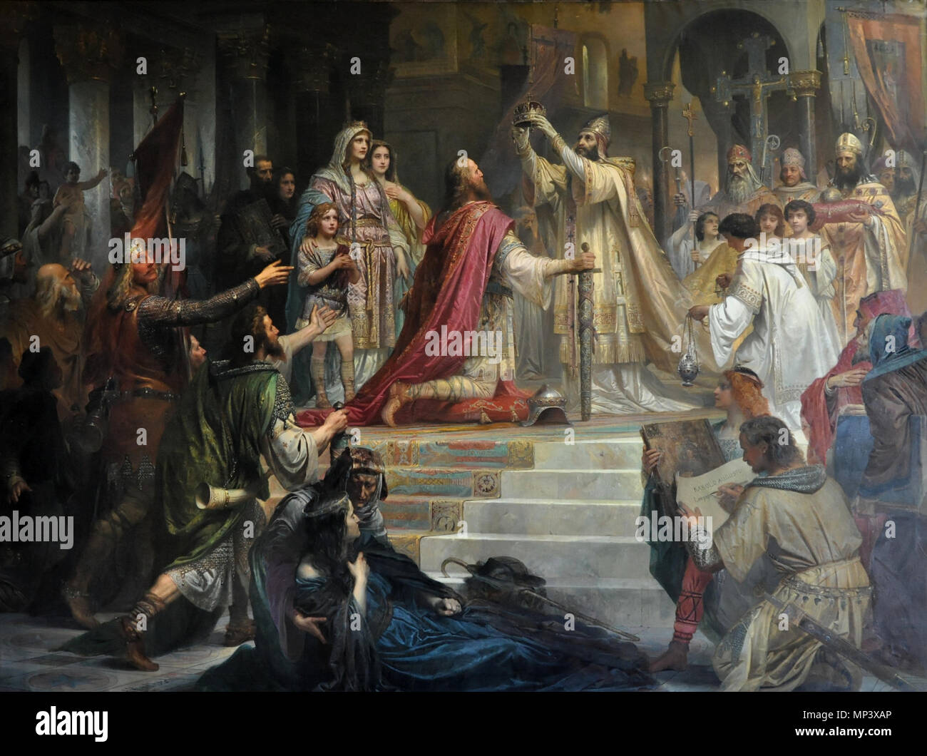 761 Kaulbach Die Kaiserkrönung Karls des Großen Foto Stock