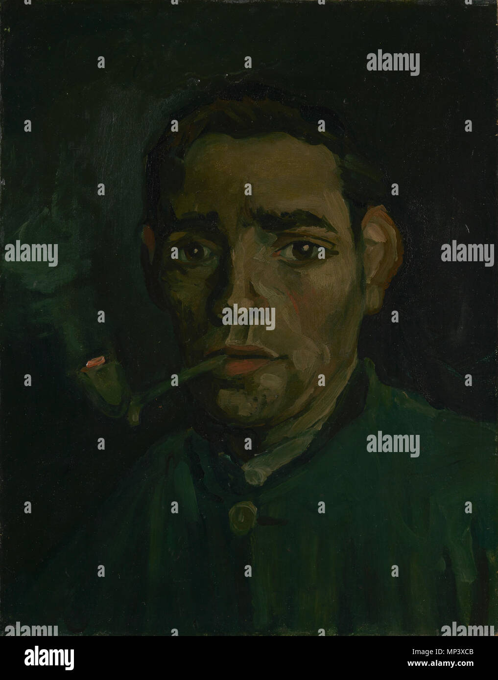 Inglese: la testa di un uomo Nederlands: Kop van een man . Inglese: dipinto di Vincent van Gogh, 1884 - 1885 Nederlands: Schilderij van Vincent van Gogh, 1884 - 1885 . Novembre 1884. 773 Kop van een man - S0069V1962 - Il Museo di Van Gogh Foto Stock