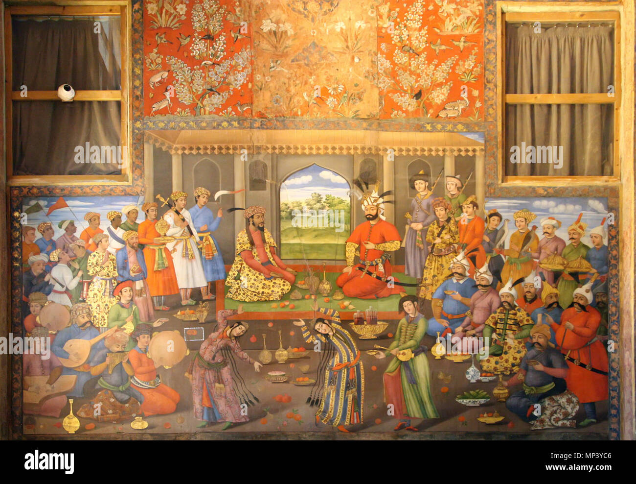 . Inglese: Shah Tahmasp I e Humayun. Festival Novrouz da Chehel Sotoun Palace, Isfahan. 2012. Muhammad Mahdi Karim 1158 Tahmasp, Humayun Sale Riunioni Foto Stock