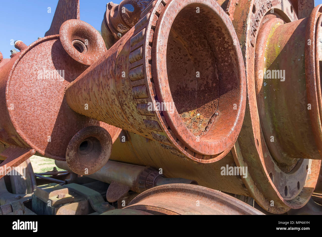 La maggior parte del motore è di dare il via alla ruggine. Il motore non è più in servizio con le Ferrovie del Queensland ed è in mostra al pubblico Foto Stock