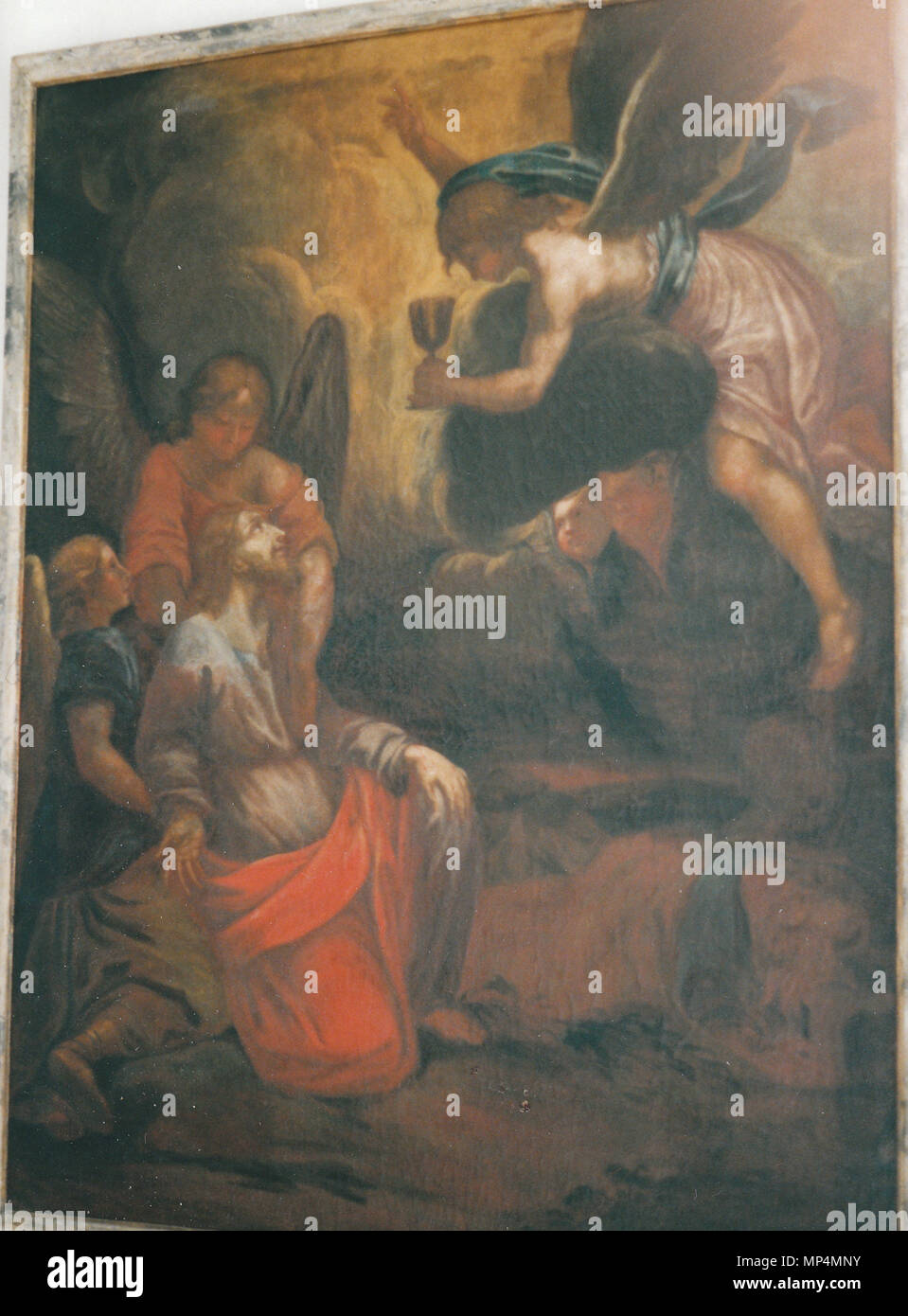 . Deutsch: Kreuzgang im Kloster Ottobeuren - Christus ängstigt sich am Ölberg (Lc 22,39-46) (1722) . Il 10 luglio 1999. Giuseppe Ruffini (1690-1749); fotografato da Hermetiker 769 Kloster Ottobeuren - Kreuzgangbilder NT 32 Foto Stock