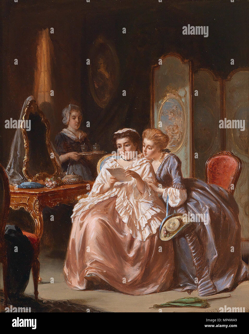 . Der breve, signiert P. T. v. Wyngaerdt, Öl auf Holz, 25 x 19,5 cm . dal 1893. Petrus Theodorus van Wijngaerdt (1816-1893) nomi alternativi Petrus Theodorus van Wyngaerdt Descrizione pittore olandese e litografo Data di nascita e morte 7 Marzo 1816 12 Maggio 1893 Luogo di nascita e morte Rotterdam Haarlem periodo di lavoro tra circa 1831 e circa 1893 sede di lavoro Rotterdam (....-1837), Delft (1838), l'Aia (....-1857), Londra (1860), Autorità di Haarlem controllo : Q26250767 BPN: RKD 03784511: 84394 980 Petrus Theodorus van Der Wyngaerdt breve Foto Stock . Der breve, signiert P. T. v. Wyngaerdt, Öl auf Holz, 25 x 19,5 cm . dal 1893. Petrus Theodorus van Wijngaerdt (1816-1893) nomi alternativi Petrus Theodorus van Wyngaerdt Descrizione pittore olandese e litografo Data di nascita e morte 7 Marzo 1816 12 Maggio 1893 Luogo di nascita e morte Rotterdam Haarlem periodo di lavoro tra circa 1831 e circa 1893 sede di lavoro Rotterdam (....-1837), Delft (1838), l'Aia (....-1857), Londra (1860), Autorità di Haarlem controllo : Q26250767 BPN: RKD 03784511: 84394 980 Petrus Theodorus van Der Wyngaerdt breve Foto Stock