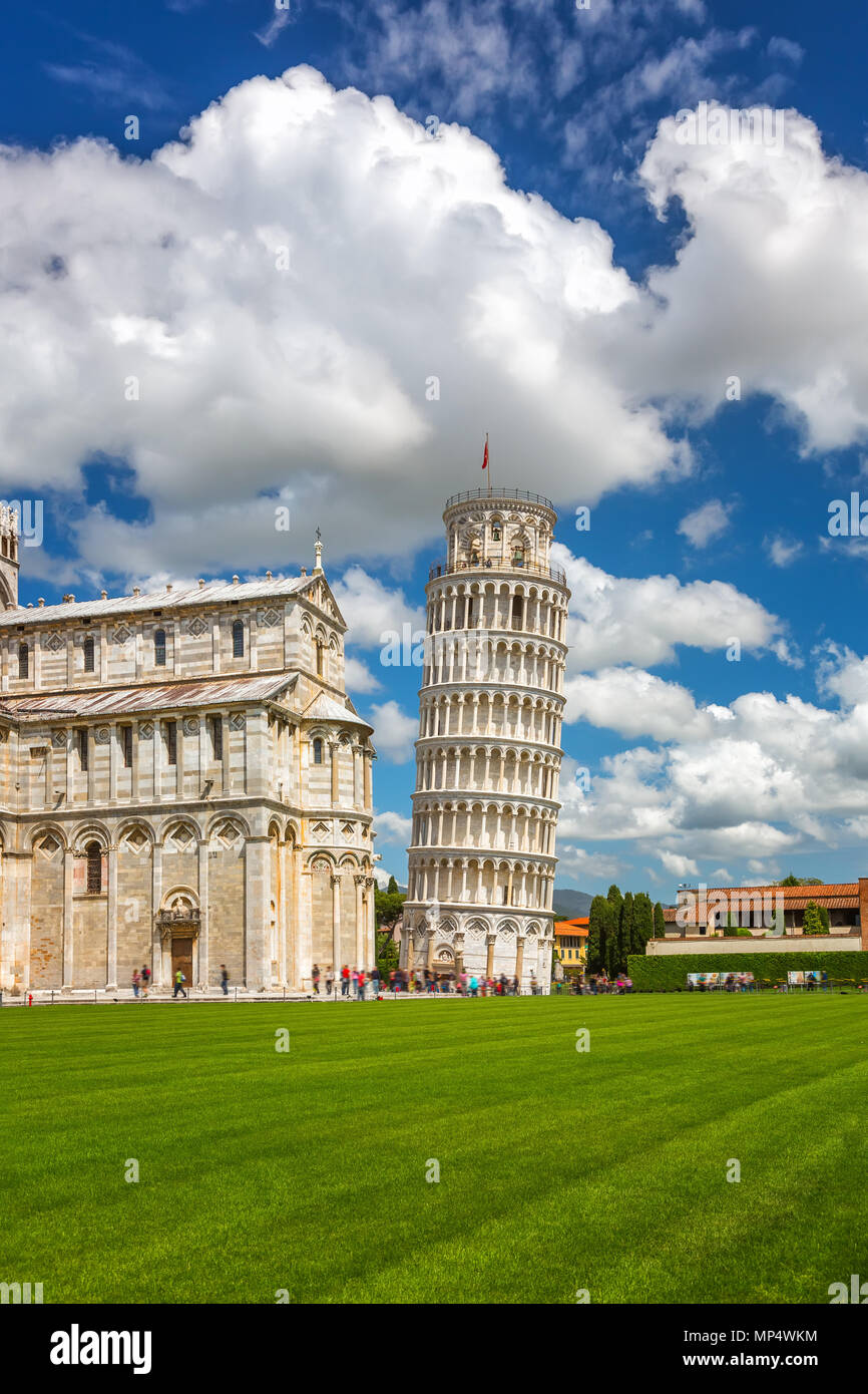 Torre pendente di Pisa Foto Stock