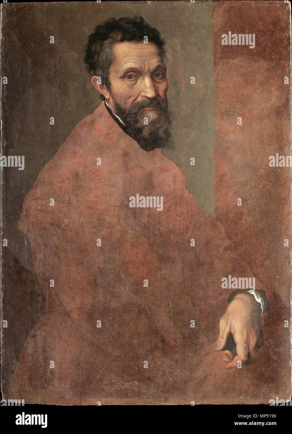 Daniele da Volterra (Daniele Ricciarelli) (italiano, Volterra 1509â€"1566 Roma) Michelangelo Buonarroti (1475â€"1564), probabilmente ca. 1544 olio su legno; 34 3/4 x 25 1/4 in. (88,3 x 64,1 cm) il Metropolitan Museum of Art di New York, dono di Clarence Dillon, 1977 (1977.384.1) http://www.metmuseum.org/Collections/search-the-collections/436771 Michelangelo Buonarroti (1475-1564) 893 Miguel Ángel, por Daniele da Volterra Foto Stock Daniele da Volterra (Daniele Ricciarelli) (italiano, Volterra 1509â€"1566 Roma) Michelangelo Buonarroti (1475â€"1564), probabilmente ca. 1544 olio su legno; 34 3/4 x 25 1/4 in. (88,3 x 64,1 cm) il Metropolitan Museum of Art di New York, dono di Clarence Dillon, 1977 (1977.384.1) http://www.metmuseum.org/Collections/search-the-collections/436771 Michelangelo Buonarroti (1475-1564) 893 Miguel Ángel, por Daniele da Volterra Foto Stock