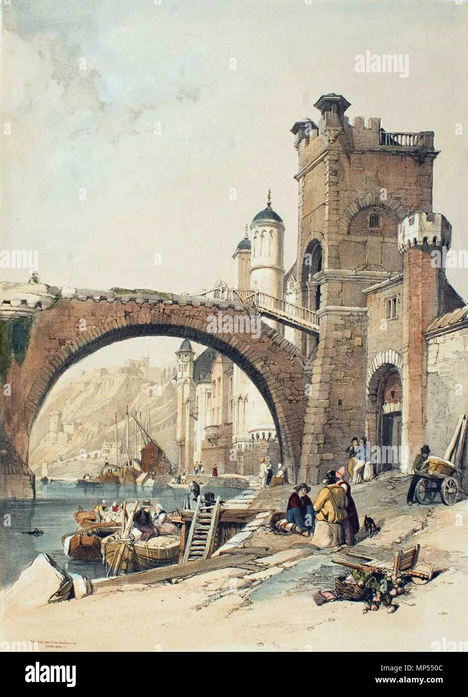 . Inglese: Baldwin's Bridge a Koblenz Deutsch: Balduinsbrücke a Koblenz Français : Pont de Baudouin en Coblence . 1838. La Clarkson Frederick Stanfield (1793-1867) nomi alternativi William Clarkson Stanfield Descrizione pittore inglese Data di nascita e morte 3 Dicembre 1793 18 Maggio 1867 Luogo di nascita e morte Sunderland Hampstead sede di lavoro britannica competente controllo : Q1095862 VIAF: 44523948 ISNI: 0000 0001 1471 5101 ULAN: 500012527 LCCN: N50023998 NLA: 36558207 WorldCat 940 vecchio ponte sulla Mosella a Coblenza Foto Stock