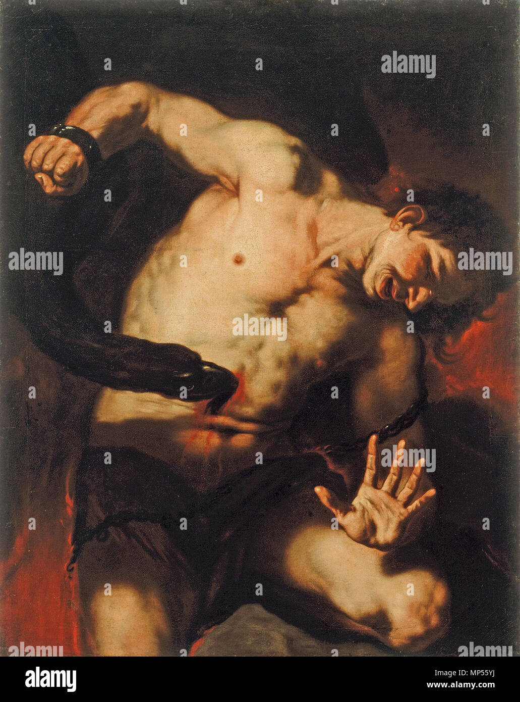 Prometeo incatenato circa 1666. 829 Luca Giordano - Priklenjeni Prometej Foto Stock