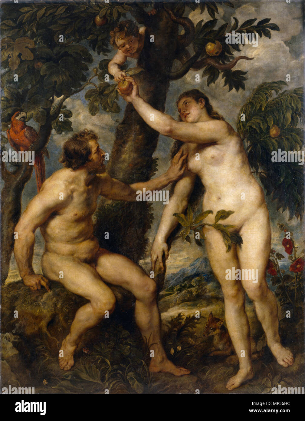 Rubens: Adam och Eva. Adamo ed Eva . dopo un dipinto di Tiziano . tra 1628 e 1629. 977 Peter Paul Rubens 004 Foto Stock