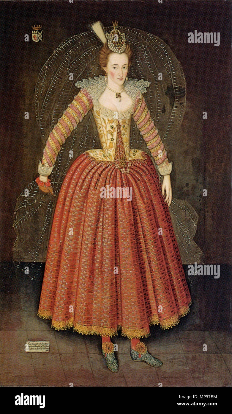 Ritratto di Lucy Harington, contessa di Bedford. Inglese: Ritratto di Lucy Russell née Harington, contessa di Bedford. . 1606. 732 John de Critz Lucy Harington Contessa di Bedford Foto Stock