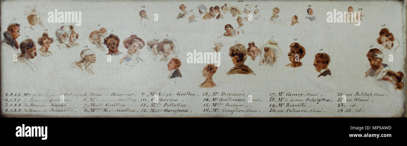 La reine Marie-Amélie visitant les blessés des journées de Juillet à l'ambulanza de la Bourse, le 25 août 1830 786 La Reine Marie-Amélie visitant les blessés des journées de Juillet à l'ambulanza de la Bourse, le 25 août 1830 da Nicolas Gosse (Carnavalet P 127) 03 Foto Stock