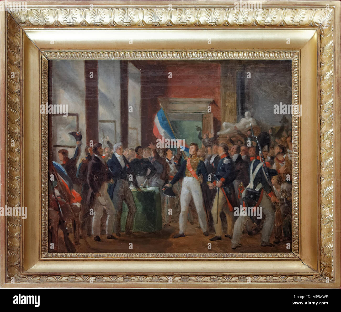 Le duc d'Orléans à l'Hôtel de ville, le 31 juillet 1830 797 Le duc d'Orléans à l'Hôtel de ville, le 31 juillet 1830 (Carnavalet P 106) 01 Foto Stock